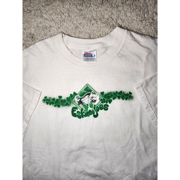 Eskimo Joe's St Patrick's Day y2k Graphic 2002 Men's T Shirt Size XL White - Picture 3 of 4